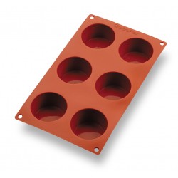 Moule Silicone 06 Muffins L7cm H35mm 100ml SILIKOMART - 10.023.00.0000