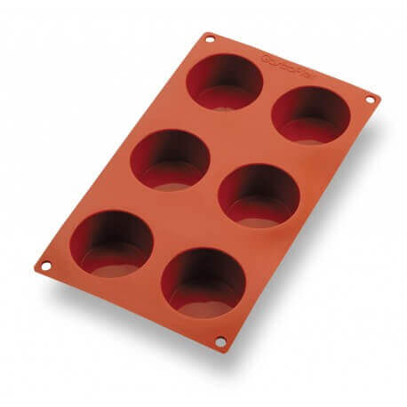 Moule Silicone 06 Muffins L7cm H35mm 100ml SILIKOMART - 10.023.00.0000
