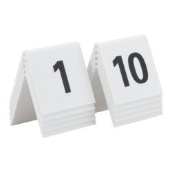 Numéro de Table en Plastique de 1 à 10 de la Marque SECURIT TN110WT