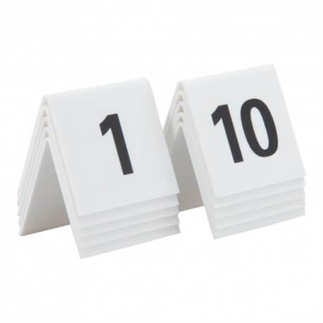 Numéro de Table en Plastique de 1 à 10 de la Marque SECURIT TN110WT