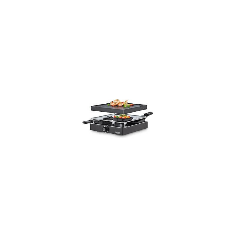 Appareil à Raclette avec Plancha Classic Noir 4P SPRING - 3267297001