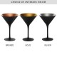 Coupe Cocktail Martini en Verre "Noir/Or" 24cl (6P) STOLZLE - 1409225
